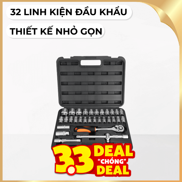 Bộ dụng cụ đầu khẩu 1/2 32 món Finder 192537