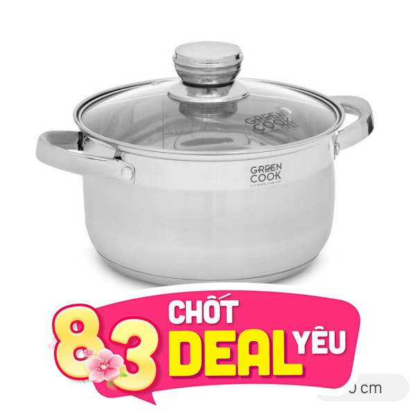 Nồi inox 3 đáy Green Cook GCS2515-20IH