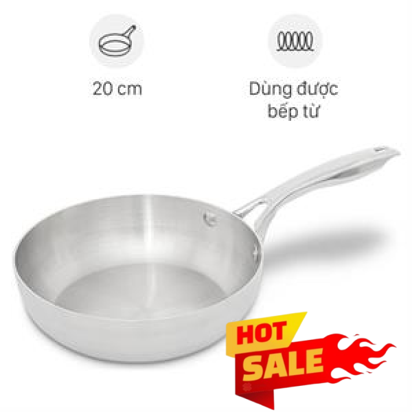 Chảo inox nguyên khối sâu đáy từ Green Cook GCP2518-20IH