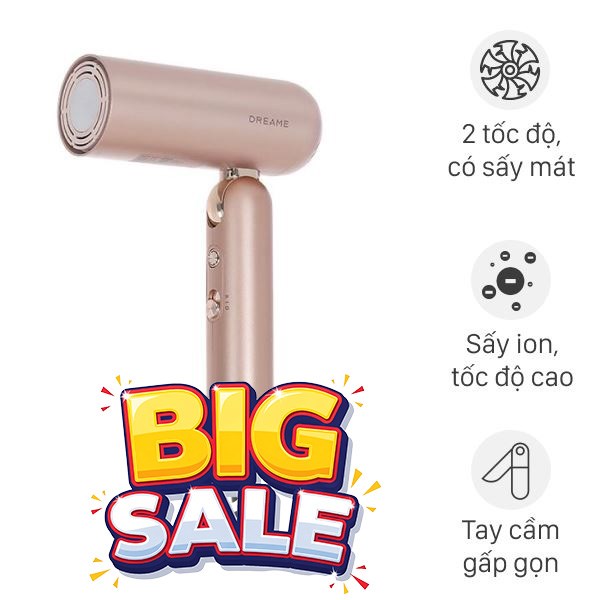 Máy sấy tóc và tạo kiểu đa năng Dreame Pocket Uni AHD54 Rosy Gold