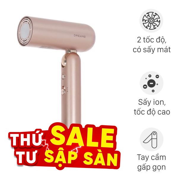 Máy sấy tóc và tạo kiểu đa năng Dreame Pocket Uni AHD54 Rosy Gold