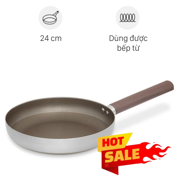 Chảo inox nguyên khối chống dính AVA TC-TCJG24