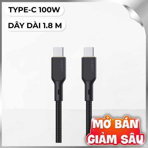 Cáp sạc nhanh và truyền dữ liệu 1.8m Aukey CB-KCC102 - Đen
