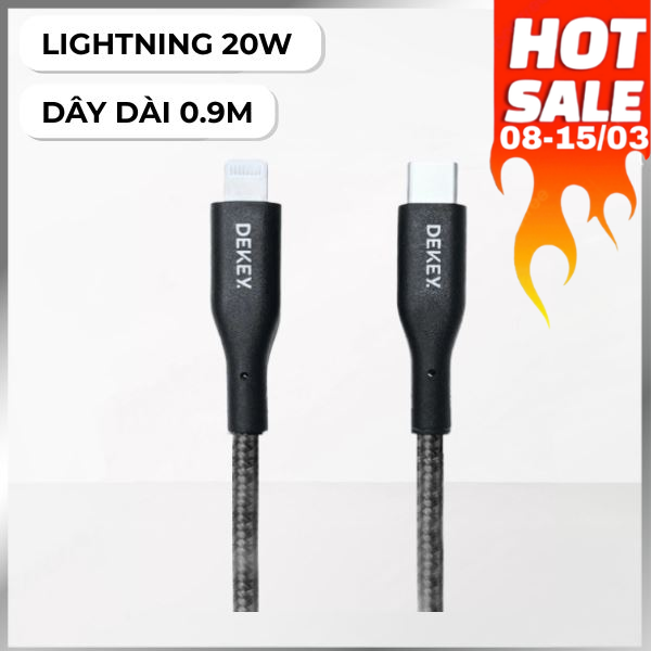 Cáp sạc nhanh và truyền dữ liệu 0.9m Dekey Power Pioneer C2566