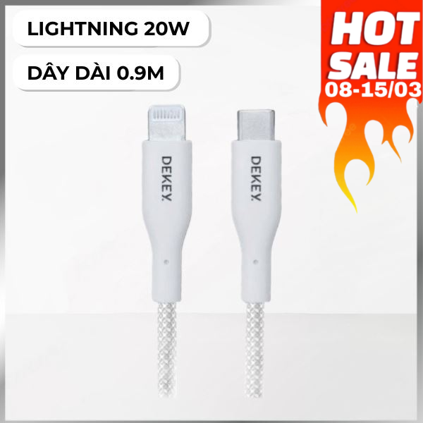 Cáp sạc nhanh và truyền dữ liệu 0.9m Dekey Power Pioneer C2566
