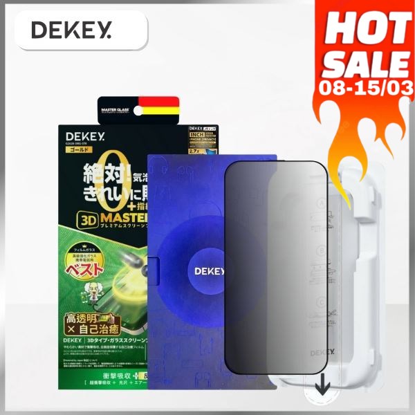 Miếng dán kính cường lực iPhone 14 Pro Max/15 Plus/16 Plus DEKEY 3D Sentery