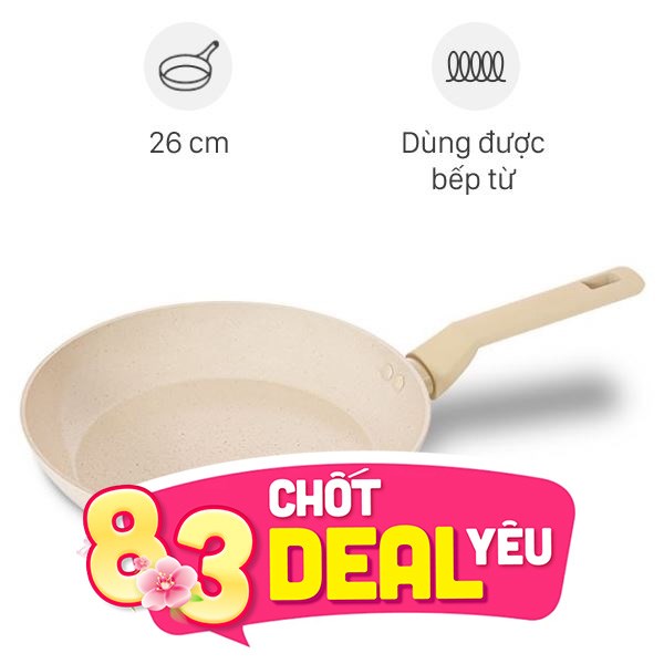 Chảo nhôm chống dính đáy từ Lock&Lock CAF2675IH