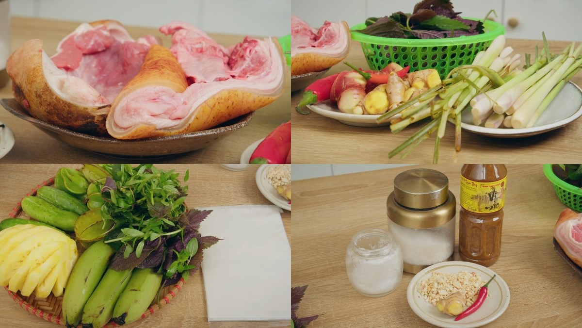 Nguyên liệu món ăn cách làm bê hấp tía tô thơm ngon, thịt mềm ngọt không bị hôi cực đơn giản