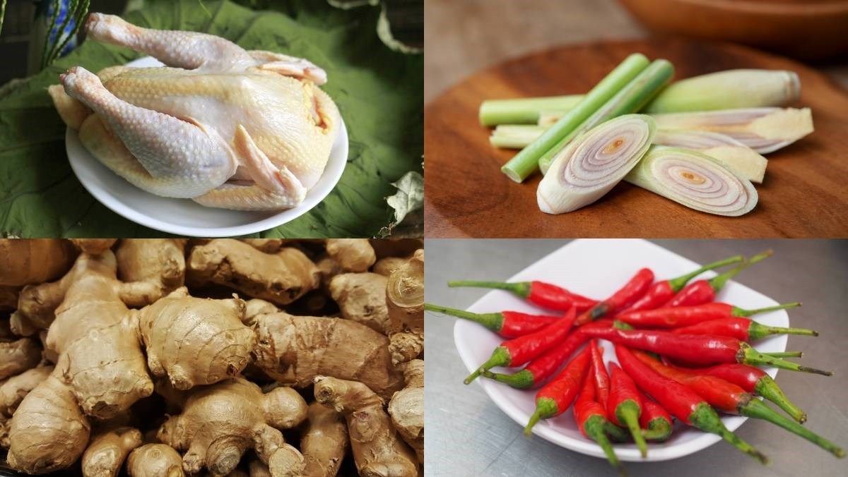 Nguyên liệu món ăn cách làm gà xào gừng sả thơm nức mũi, cực kỳ đưa cơm cho cả gia đình
