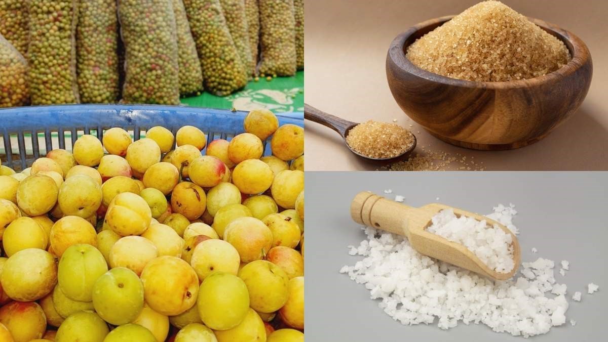 Nguyên liệu món ăn cách làm và cách pha nước mơ ngâm đường thơm ngon không bị váng giải nhiệt