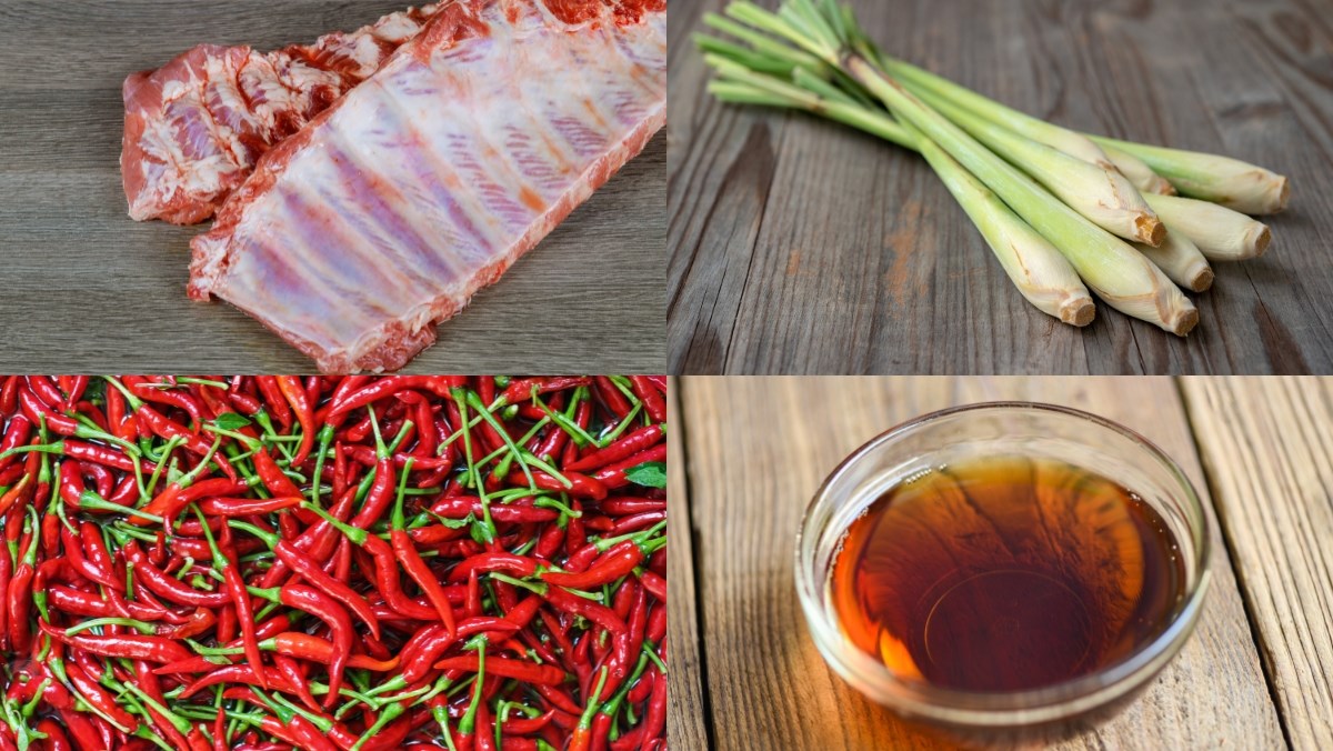 Nguyên liệu món ăn cách làm sườn chiên sả ớt thơm ngon đậm đà cực đưa cơm ngay tại nhà