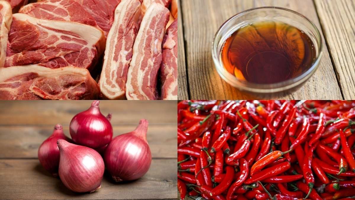 Nguyên liệu món ăn cách làm thịt kho nước mắm siêu tốc chỉ 15 phút thơm ngon chuẩn vị tại nhà