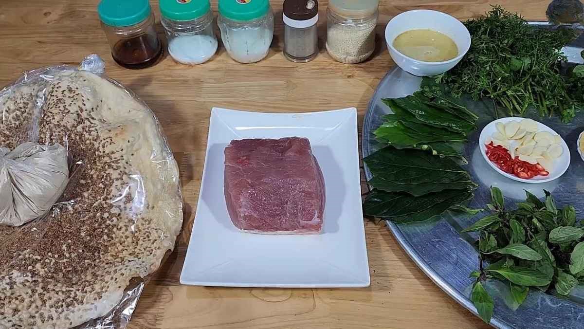 Nguyên liệu món ăn cách làm thịt lợn tái chanh thơm ngon chuẩn vị truyền thống cực đơn giản