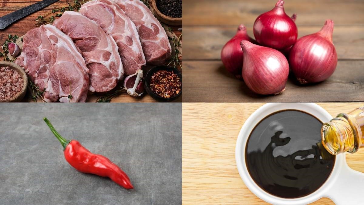 Nguyên liệu món ăn cách làm thịt nạc vai rang cháy cạnh ngon chuẩn vị cho bữa cơm gia đình