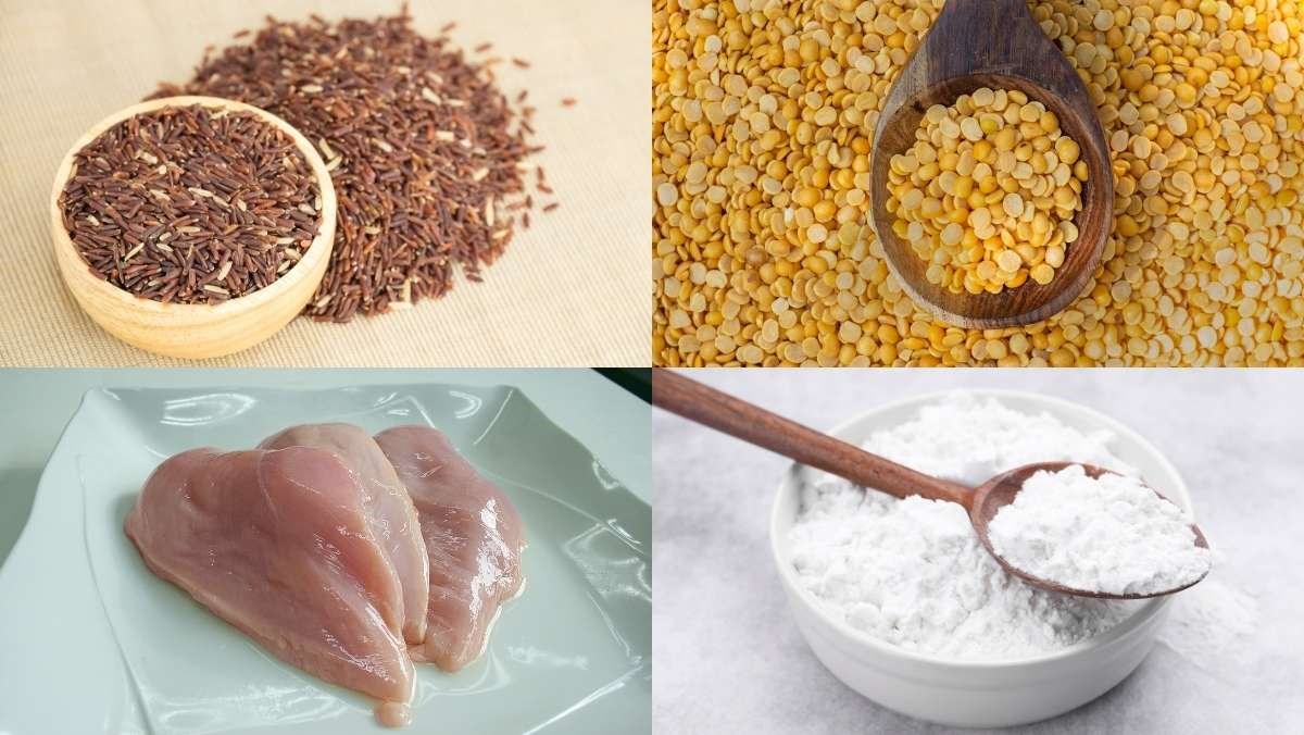 Nguyên liệu món ăn cách làm xôi gạo lứt kiểu bánh khúc eat clean dẻo thơm lạ miệng đơn giản