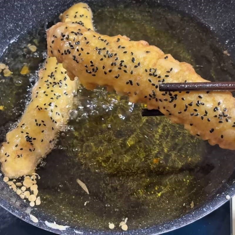 Bước 4 Cách rán bánh chuối phồng giòn Bánh chuối chiên phồng ruột