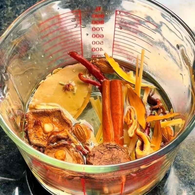 Bước 2 Chuẩn bị các loại gia vị thảo mộc bún ốc liễu châu