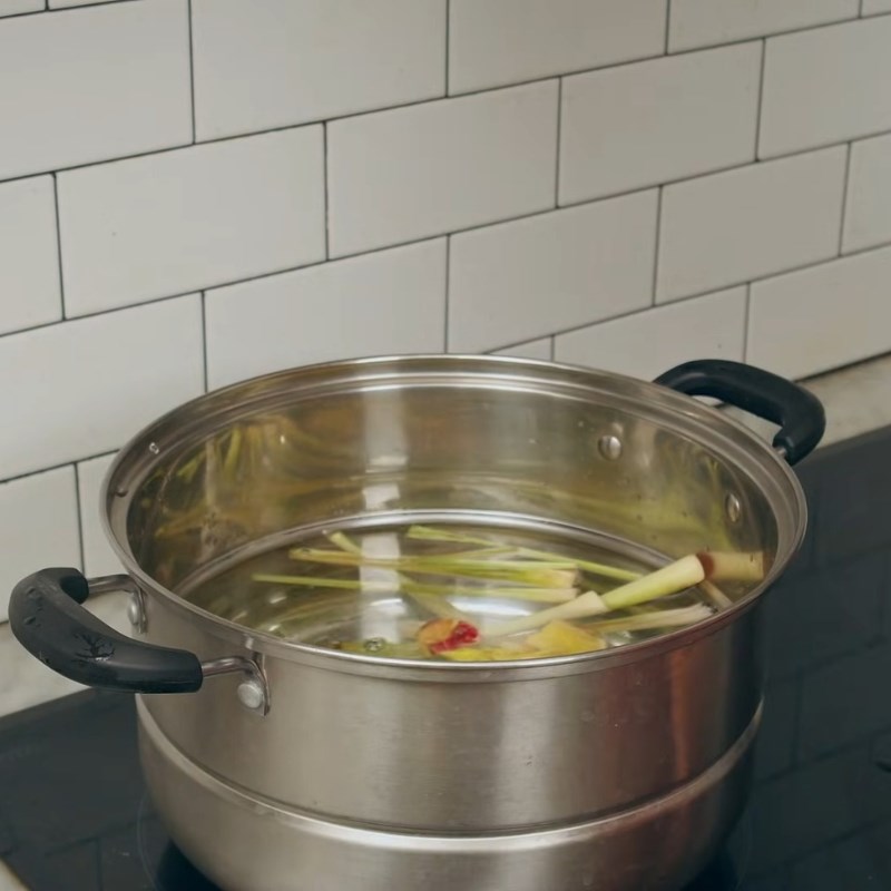 Bước 4 Cuộn thịt và chuẩn bị nồi hấp Bê hấp tía tô