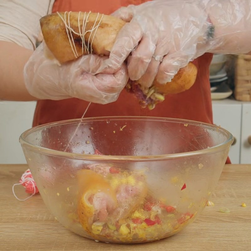 Bước 4 Cuộn thịt và chuẩn bị nồi hấp Bê hấp tía tô