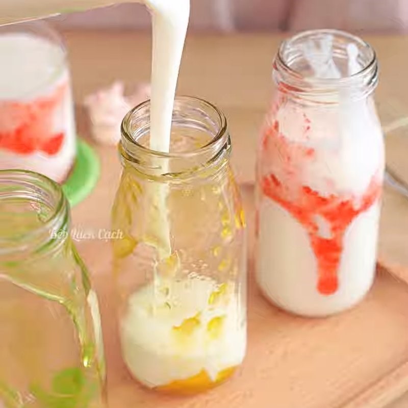 Bước 4 Đóng chai sữa chua cách làm sữa chua uống