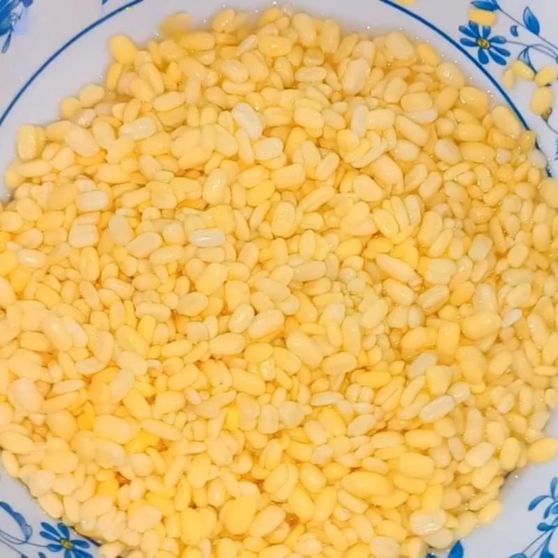 Bước 6 Hấp chín đậu xanh Chè xoa xoa hạt lựu