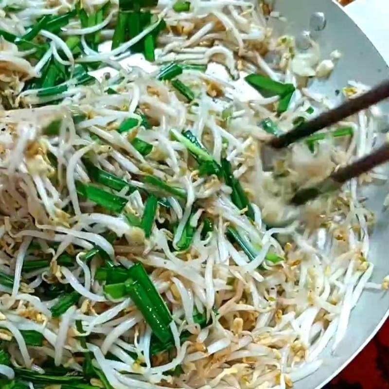 Bước 4 Hoàn thiện món giá hẹ xào giá xào hẹ