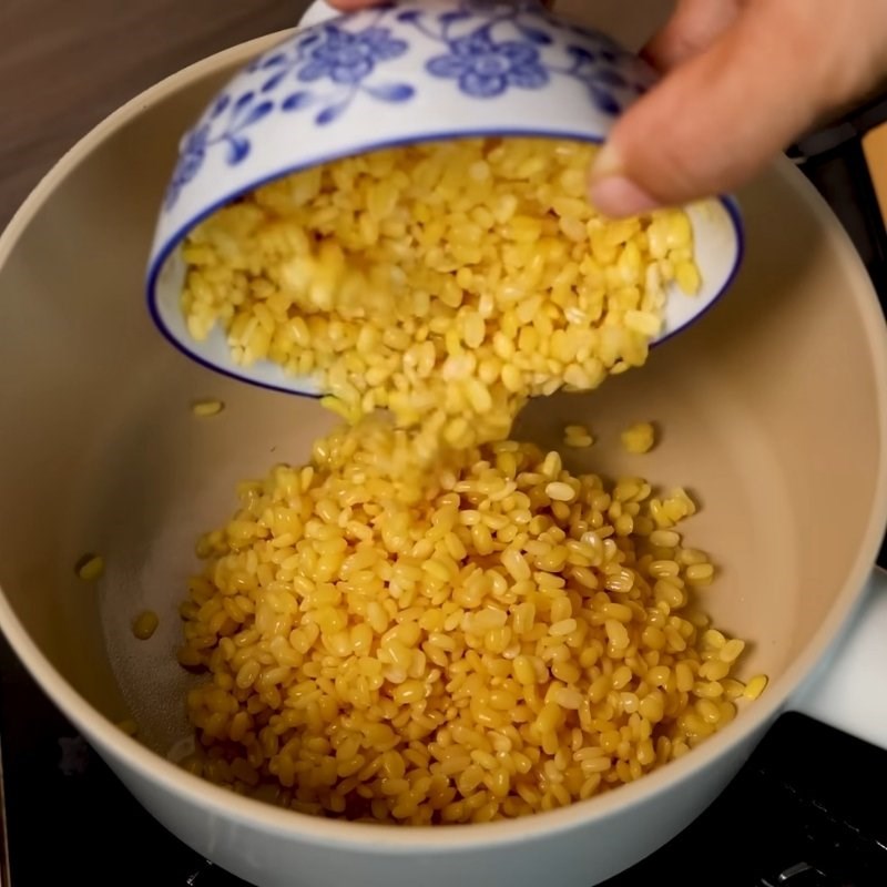 Bước 2 Làm nhân đậu xanh Bánh trôi nước