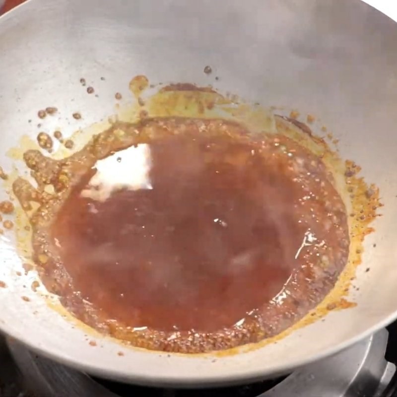 Bước 3 Làm nước màu và ướp gia vị Dạ dày kho tiêu