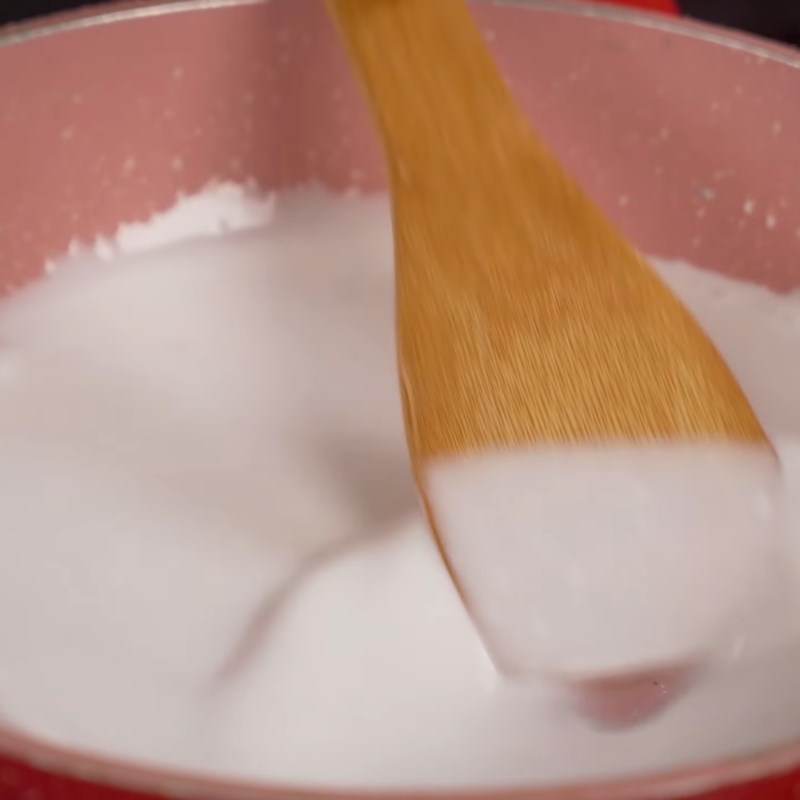 Bước 3 Nấu nước cốt dừa đặc sánh Bánh khọt miền Tây