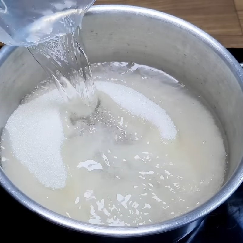 Bước 4 Nấu nước đường Cà phê sữa tươi sương sáo