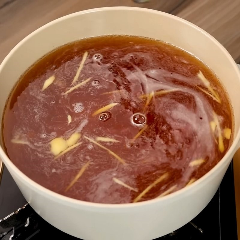 Bước 3 Nấu nước đường gừng Bánh trôi nước