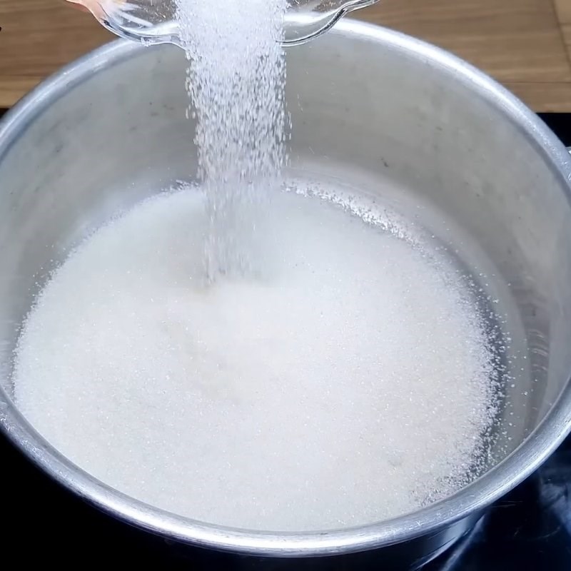 Bước 4 Nấu nước đường Cà phê sữa tươi sương sáo