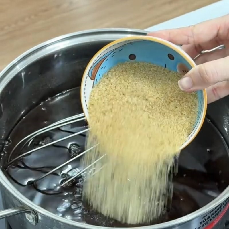 Bước 1 Nấu sương sáo Sữa dừa sương sáo