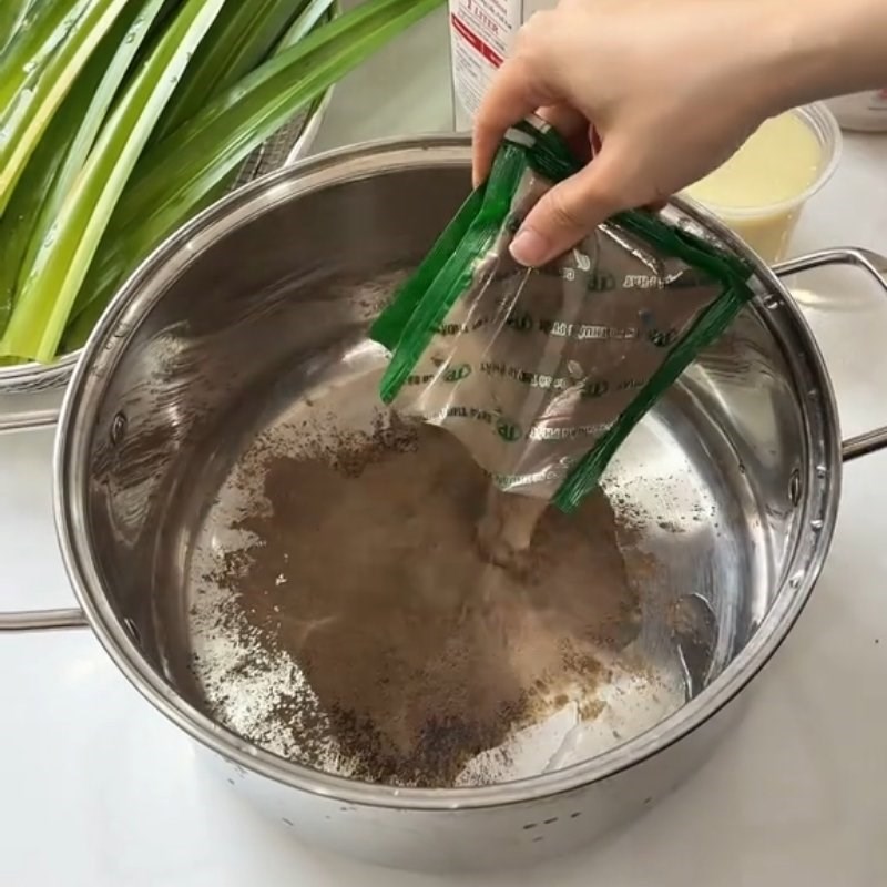 Bước 1 Nấu sương sáo Sữa dừa sương sáo