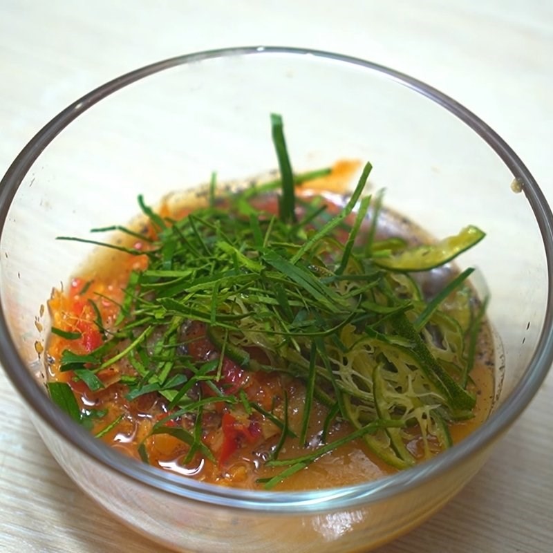 Bước 2 Pha hỗn hợp sốt thốt nốt Nước chấm mực hấp