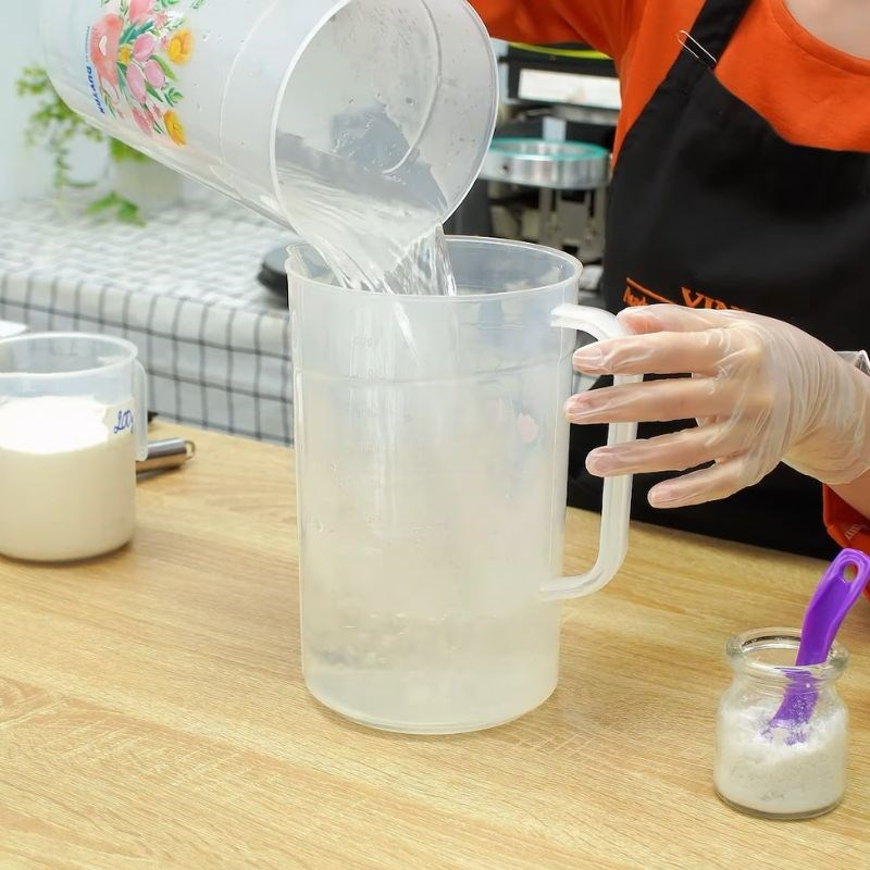 Bước 1 Pha hỗn hợp sữa béo thơm ngon (cho 10 ly) trà sữa matcha trân châu