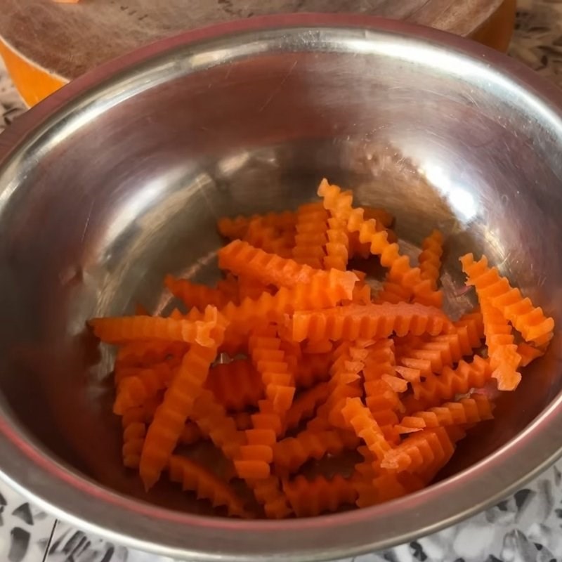 Bước 3 Sơ chế các loại rau củ Gỏi rau tiến vua tôm thịt