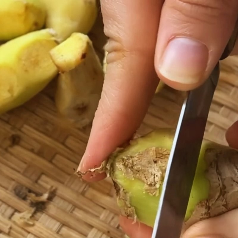 Bước 6 Sơ chế gừng già Ô mai khế