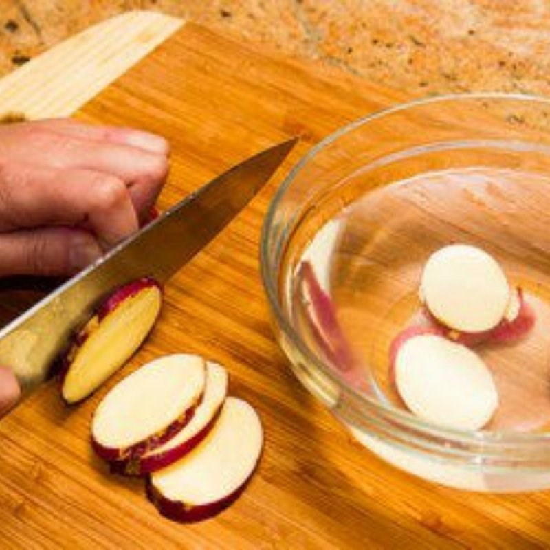 Bước 2 Sơ chế rau củ Tempura rau củ