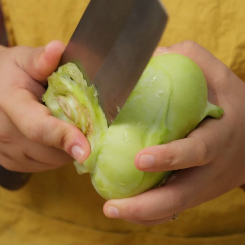 Bước 1 Sơ chế su hào Su hào luộc