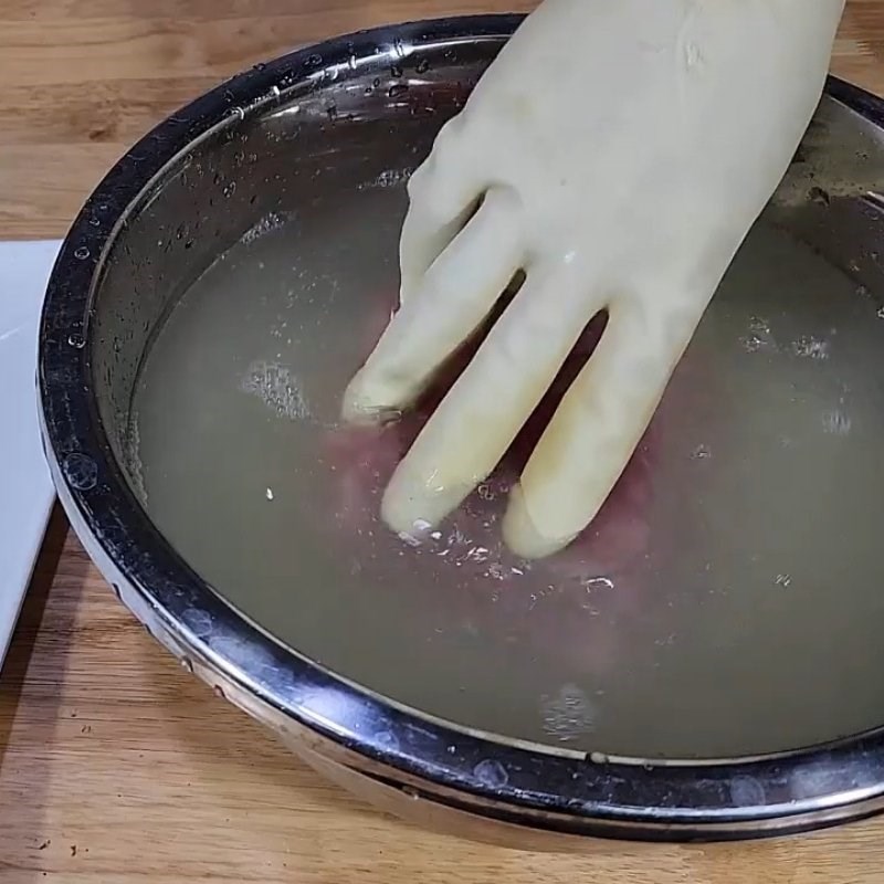 Bước 1 Sơ chế thịt lợn Thịt lợn tái chanh