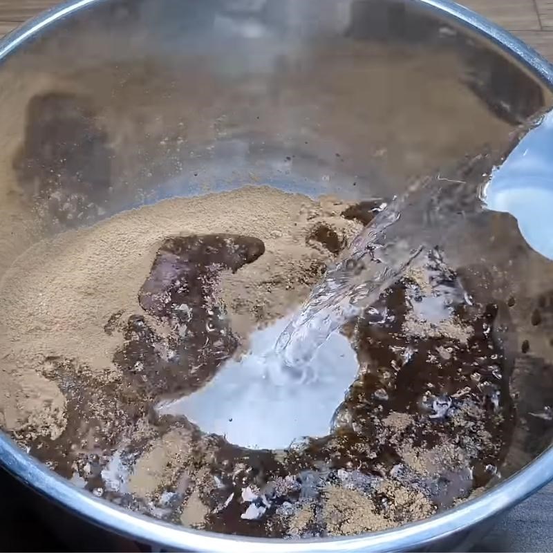 Bước 1 Sơ chế và ngâm thạch sương sáo Cà phê sữa tươi sương sáo