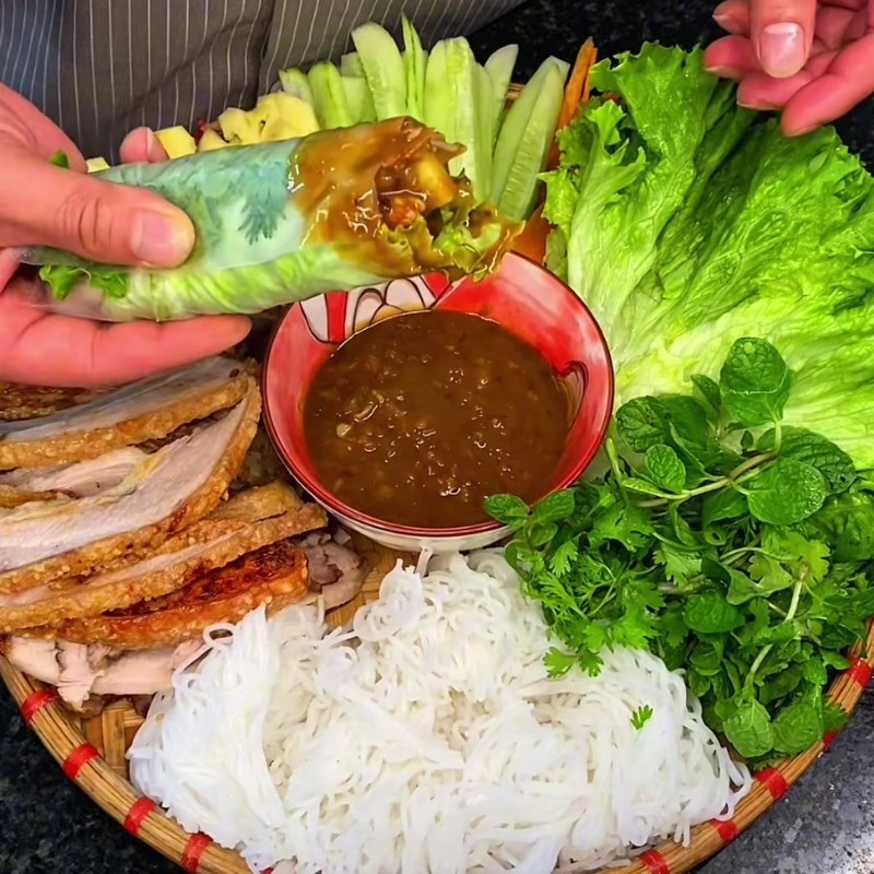 Bước 5 Thành phẩm Bánh tráng heo quay