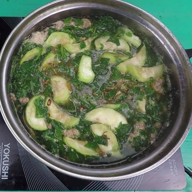 Bước 5 Thành phẩm Canh cáy rau đay mùng tơi mướp