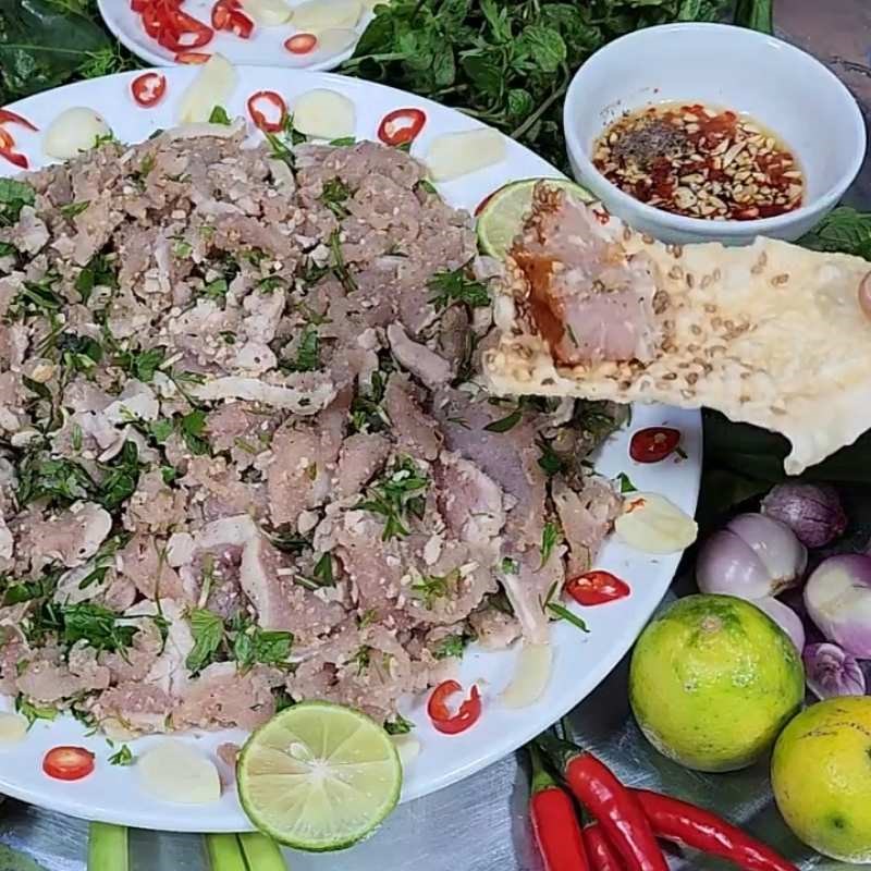 Bước 5 Thành phẩm Thịt lợn tái chanh