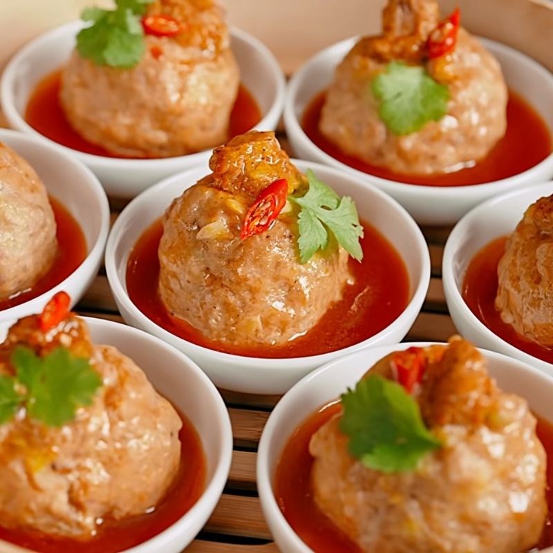 Bước 6 Thành phẩm Bánh mì xíu mại chén