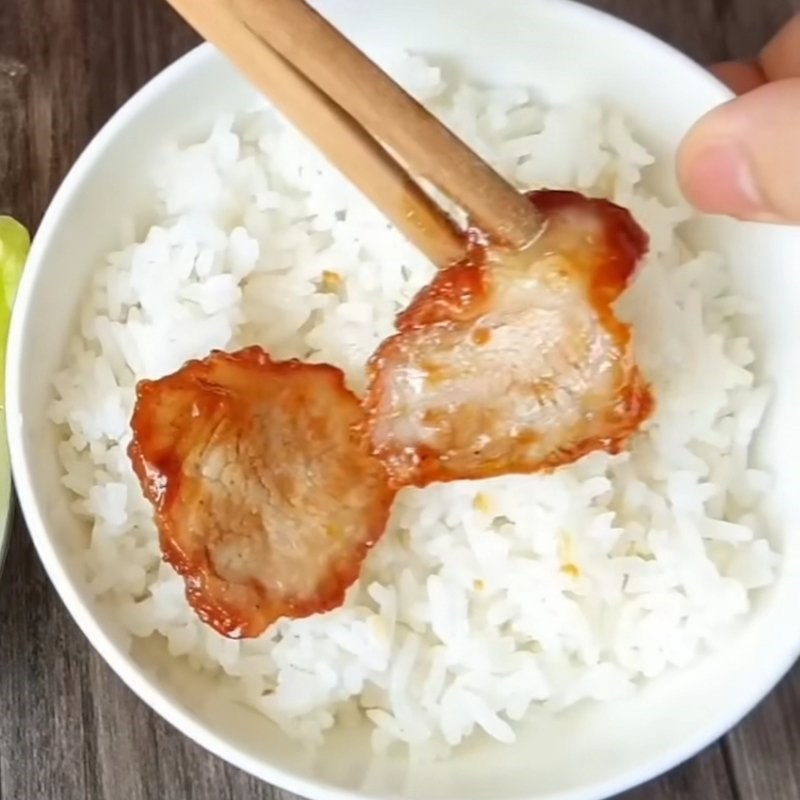 Bước 4 Thành phẩm Thịt xá xíu ướp bằng gói gia vị Cholimex