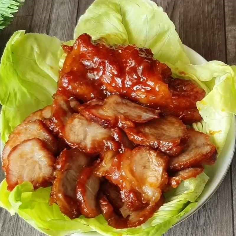 Bước 4 Thành phẩm Thịt xá xíu ướp bằng gói gia vị Cholimex