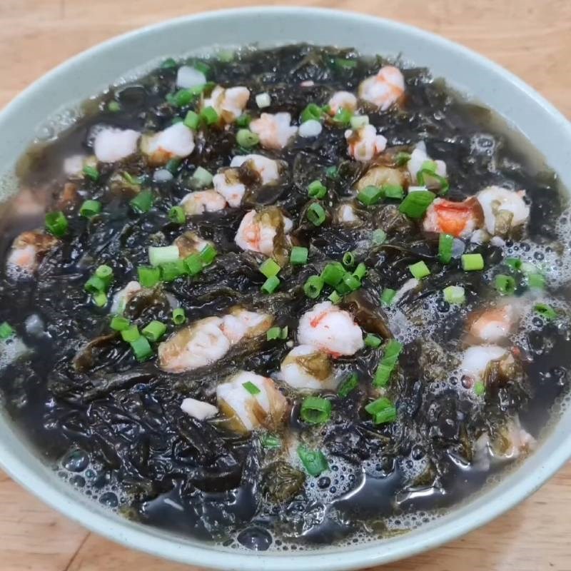 Bước 4 Thành phẩm Canh rong mứt nấu tôm tươi