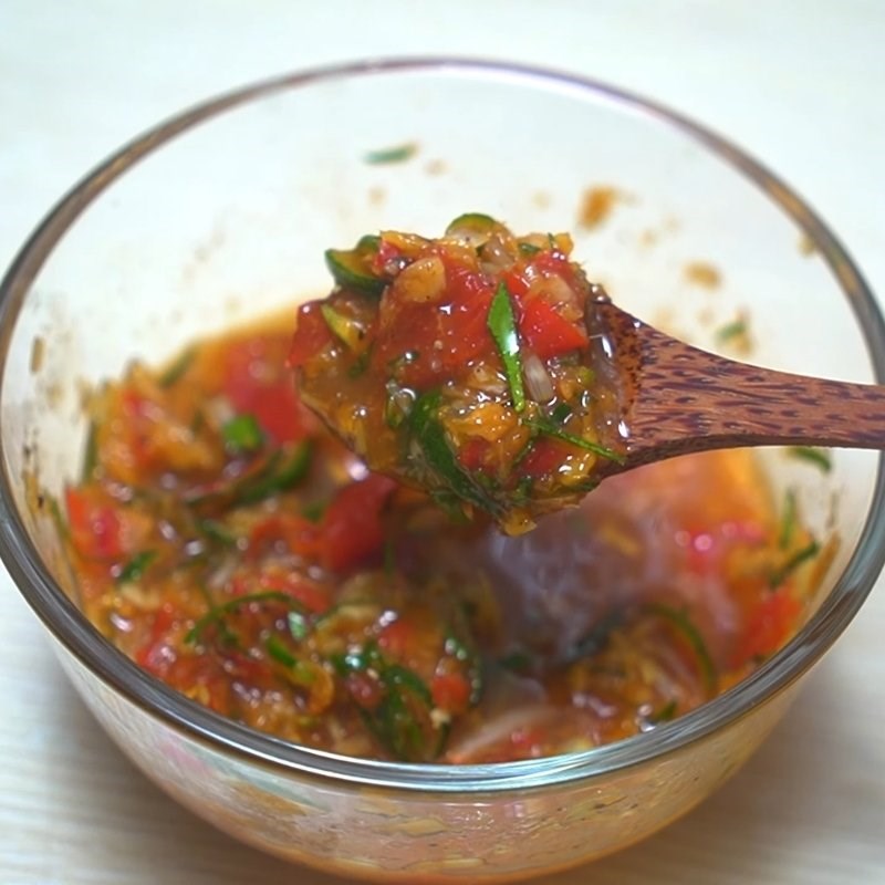 Bước 3 Thành phẩm Nước chấm mực hấp